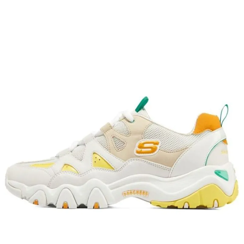 (WMNS) Skechers D'lites 2.0 'White Orange Yellow' 896091-WMLT sold by KicksCrew