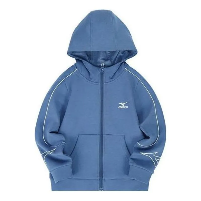 (GS) Mizuno Logo Casual Jacket 'Blue' 32CC3901 sold by KicksCrew