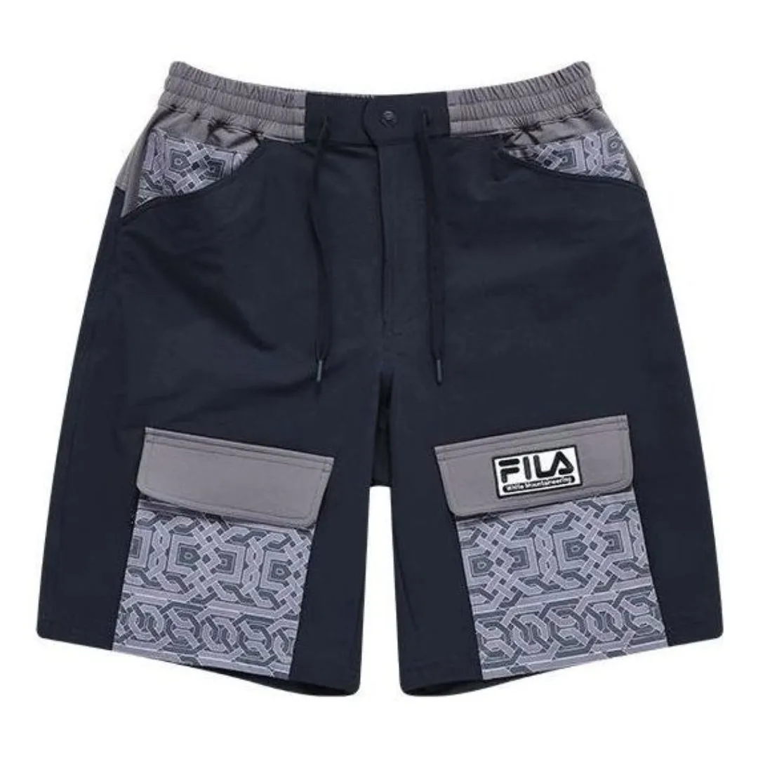 FILA FUSION x White Mountaineering Woven Shorts 'Black Grey' T11M127604F-NV sold by KicksCrew