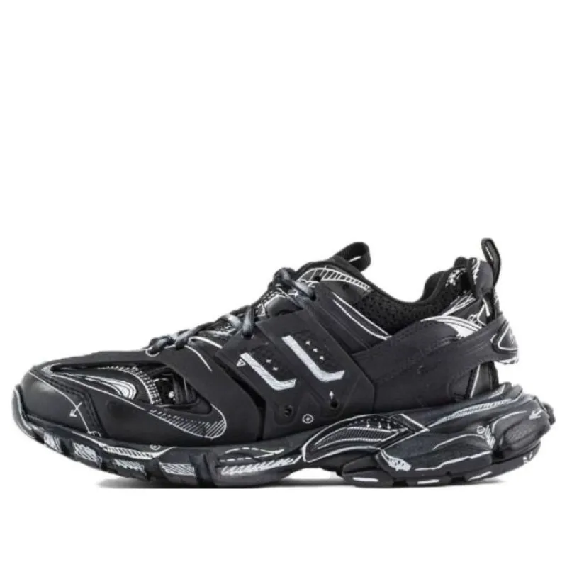 Balenciaga Track 1.0 Sneakers 'Black White' 542023W3SRA1090 sold by KicksCrew
