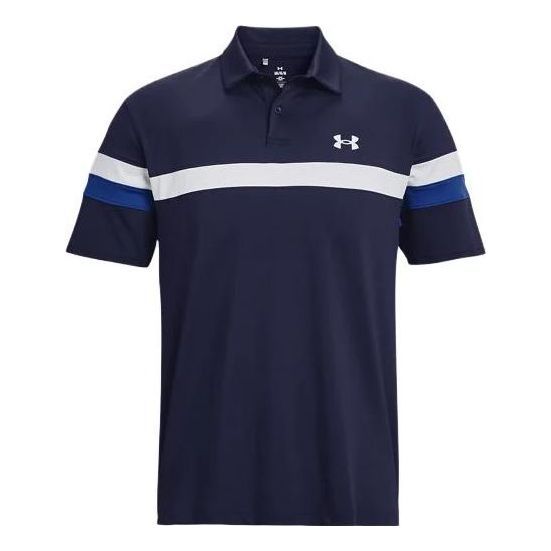Under Armour T2G Colour Block Polo Shirt 'Navy White' 1377379-410 sold by KicksCrew