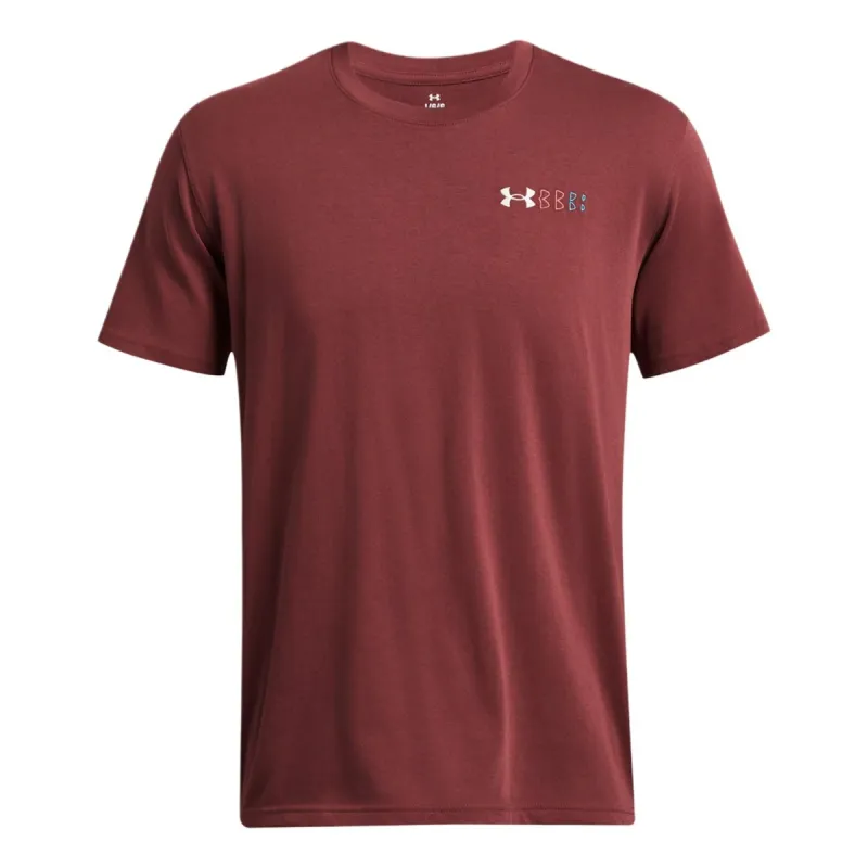 Under Armour Heavyweight Training Graphic T-shirt 'Dark Red' 1382904-688 sold by KicksCrew