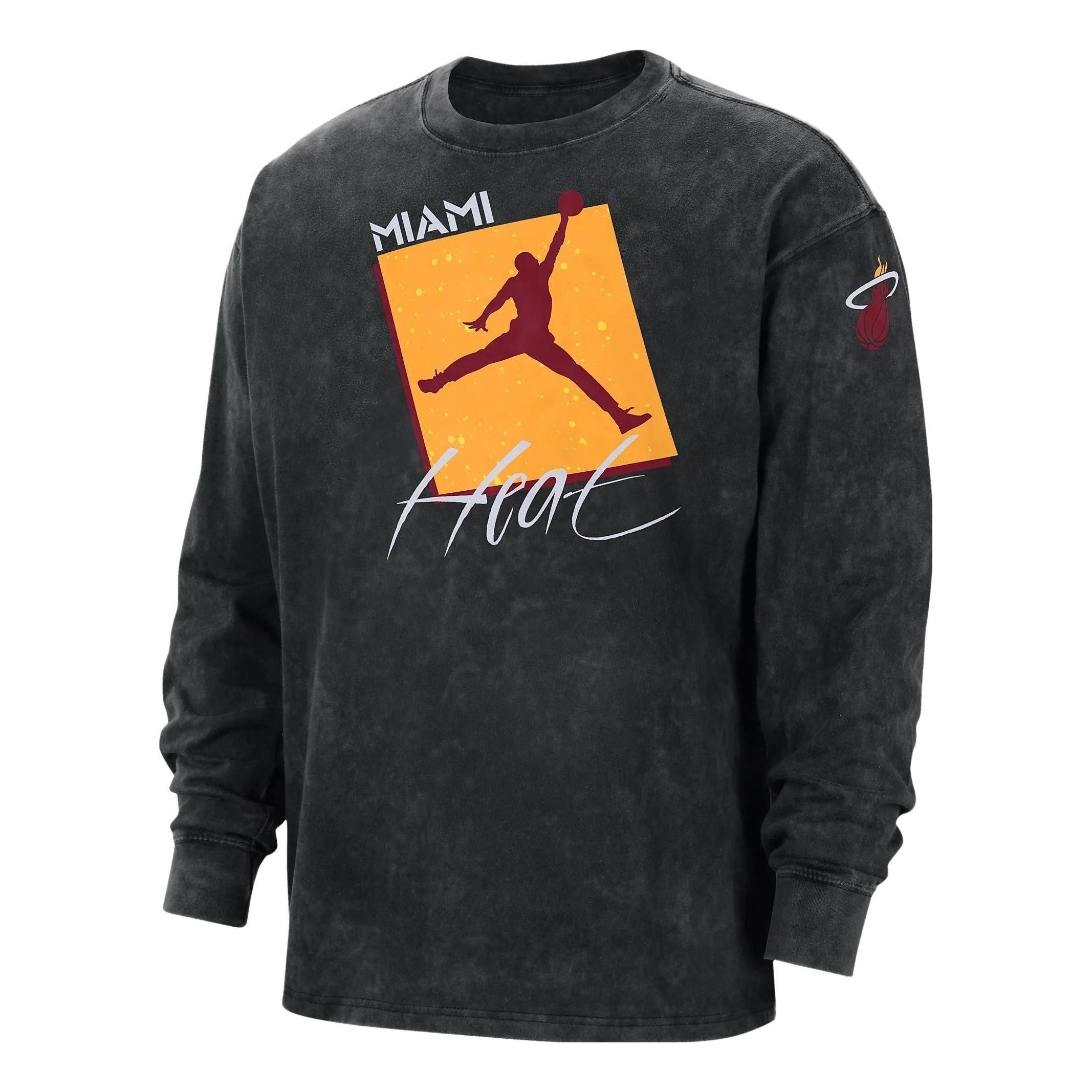 Air Jordan Miami Heat Courtside Statement Long-Sleeve T-shirt 'Black' DV5749-010 sold by KicksCrew