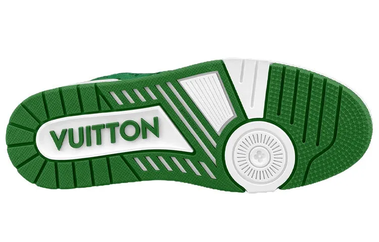 LOUIS VUITTON LV Trainers 'White with Green Monogram' 1A9JI1 sold by KicksCrew product image thumbnail 4