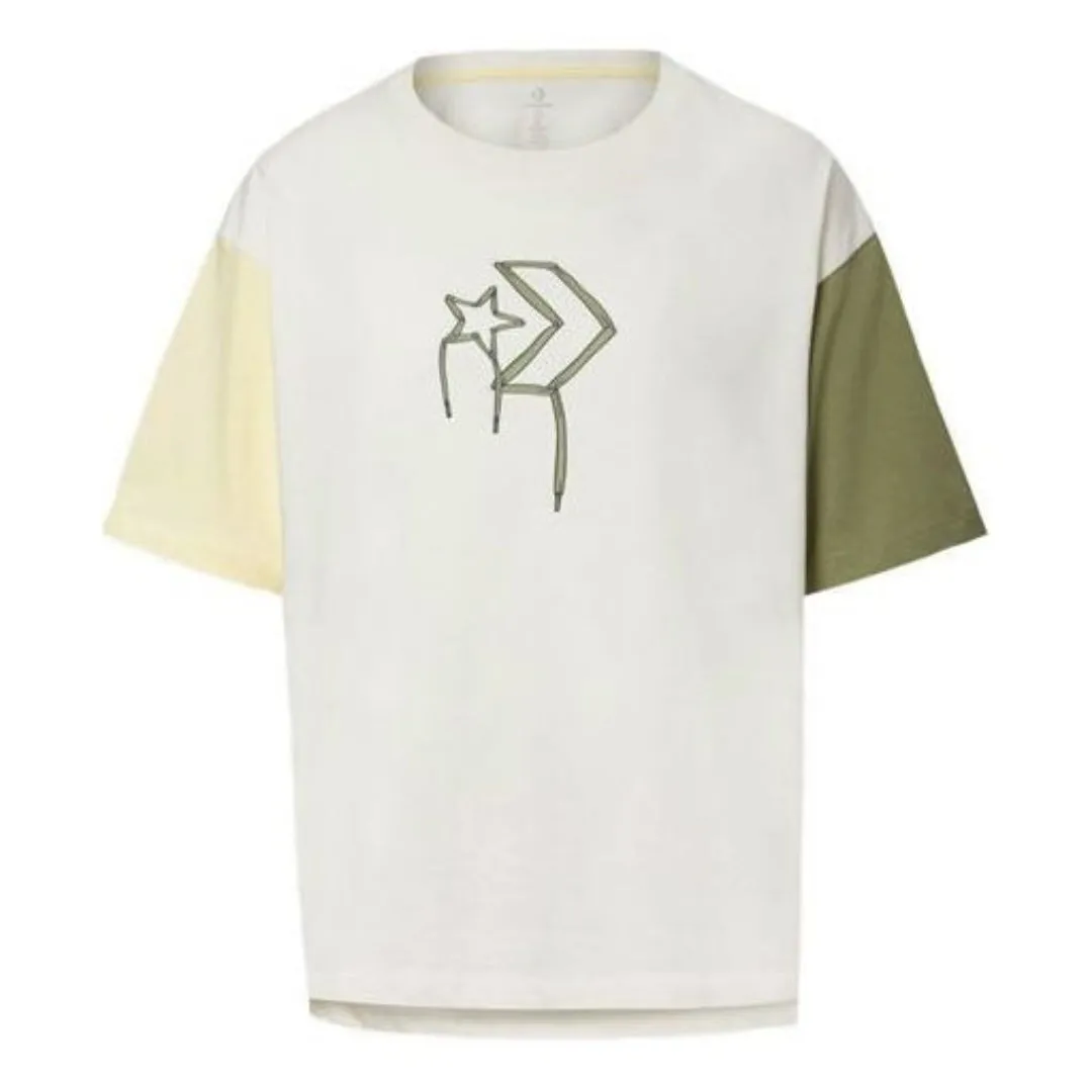 (WMNS) Converse Logo Printed T-Shirt' White Green' 10020854-A02 sold by KicksCrew