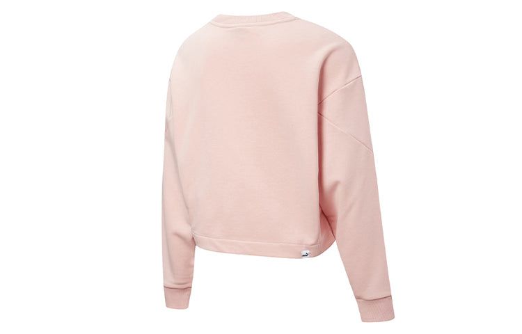 (WMNS) Puma Rebel Crew Cropped Training Sweatshirt 'Pink White' 586520-15 sold by KicksCrew product image thumbnail 2