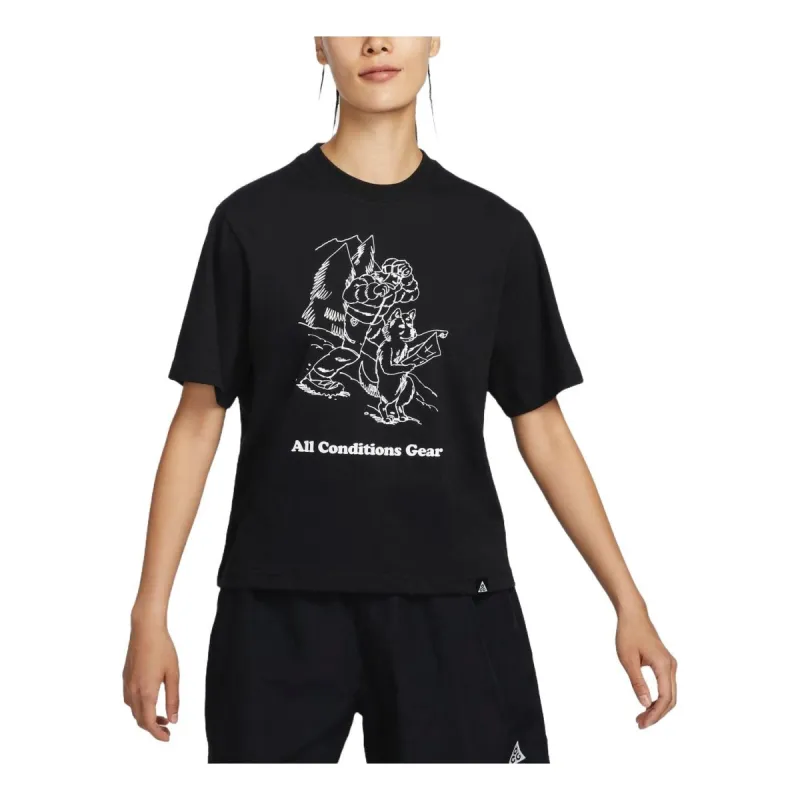 (WMNS) Nike ACG Loose Graphic T-shirt Asia Sizing 'Black' FV7326-010 sold by KicksCrew