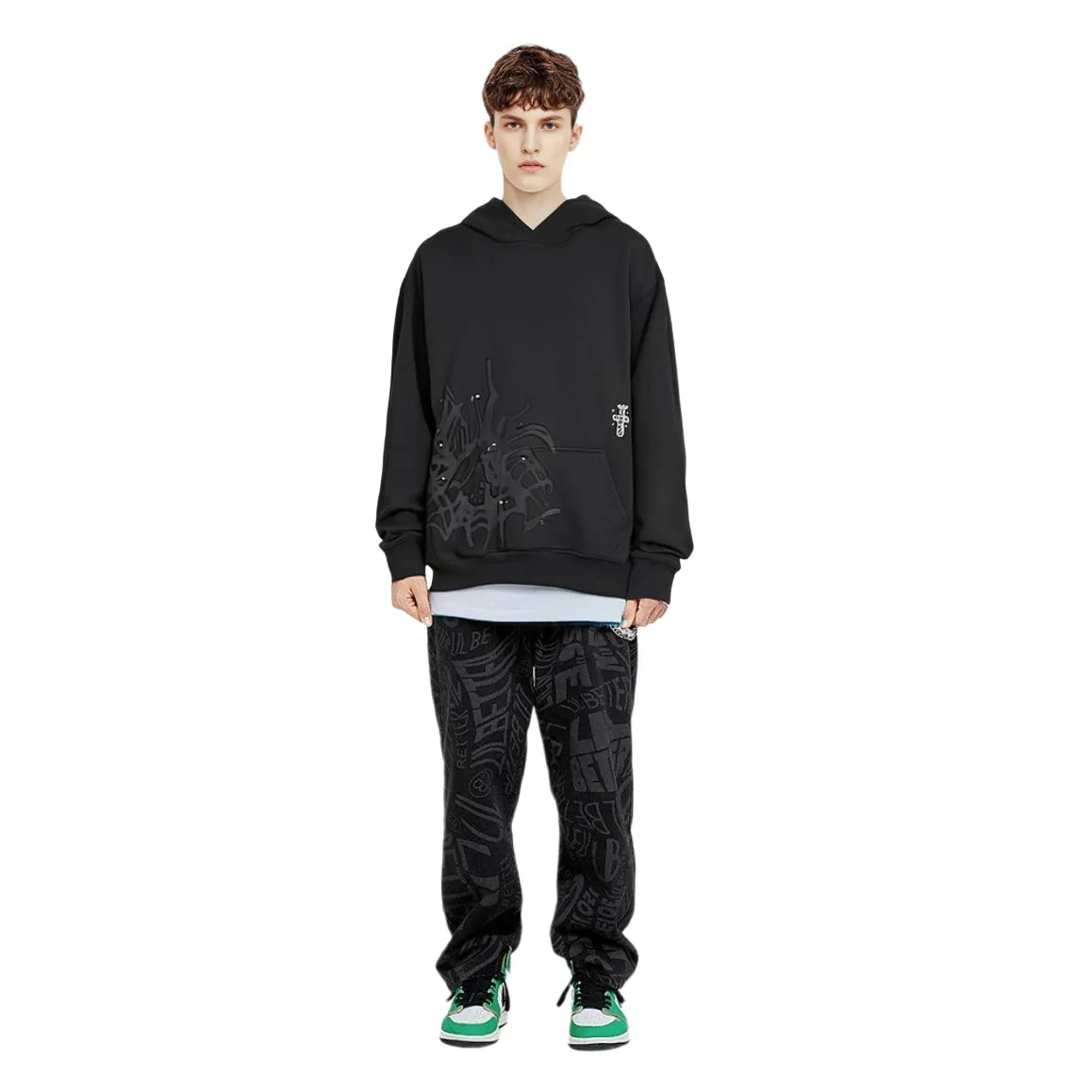 Travis Scott Cactus Jack FW22 Studded Hoodie 'Black' TS-22FW007 sold by KicksCrew product image thumbnail 4