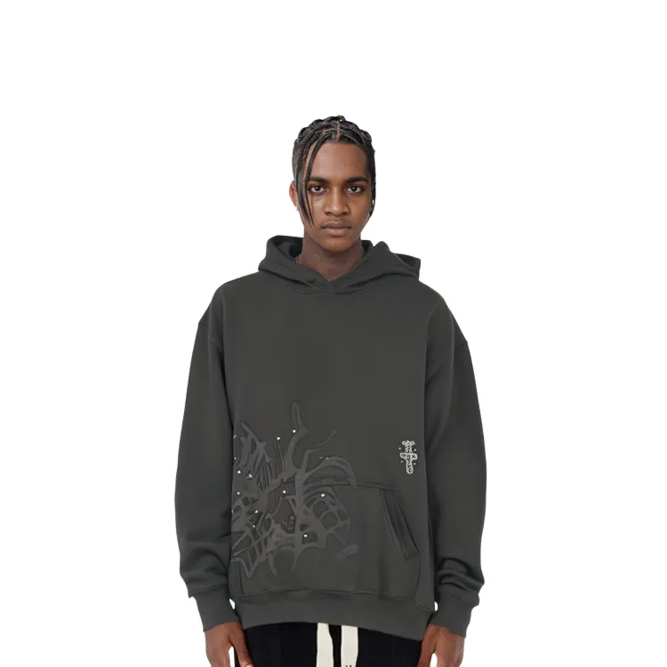 Travis Scott Cactus Jack FW22 Studded Hoodie 'Black' TS-22FW007 sold by KicksCrew product image thumbnail 5
