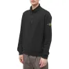 STONE ISLAND Garment Dyed Half Zip Sweatshirt 'Black' 101561951-A0029 sold by KicksCrew