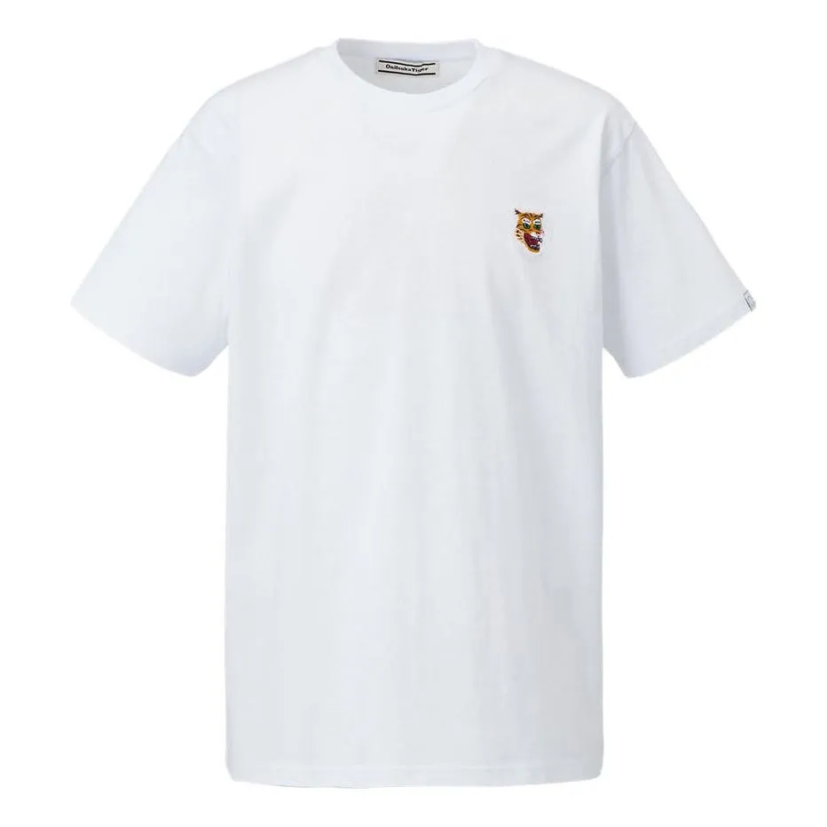 Onitsuka Tiger Embroidery Logo T-shirt 'White' 2183B030-100 sold by KicksCrew