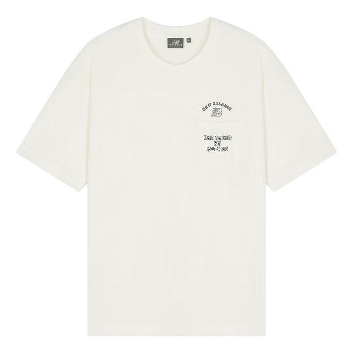 New Balance Lifestyle Casual Tee 'White Black' 5ED26151-IV sold by KicksCrew