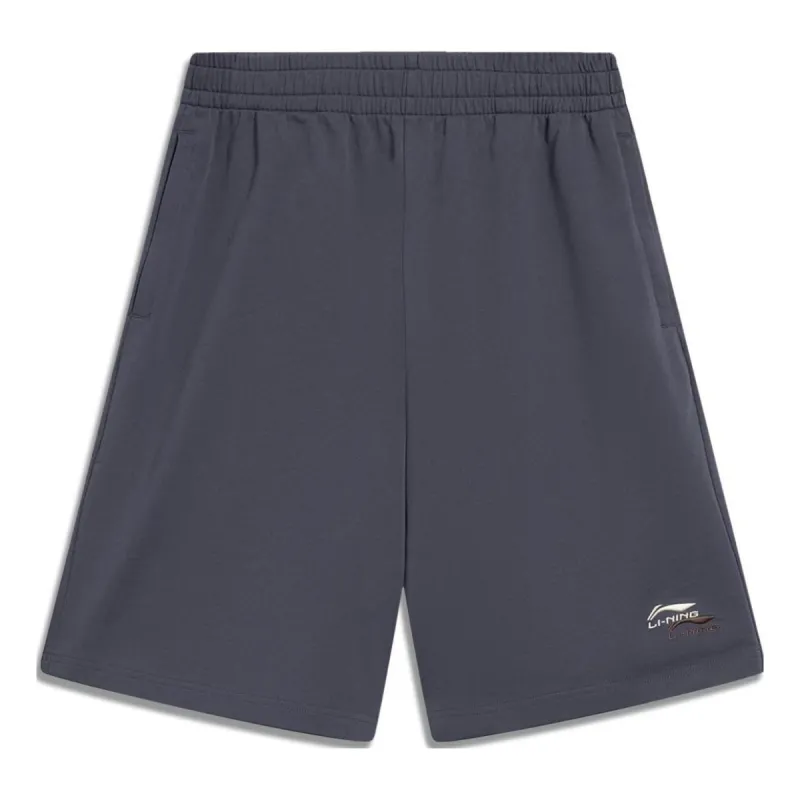 Li-Ning Embroidered Logo Shorts 'Grey' AKST745-3 sold by KicksCrew