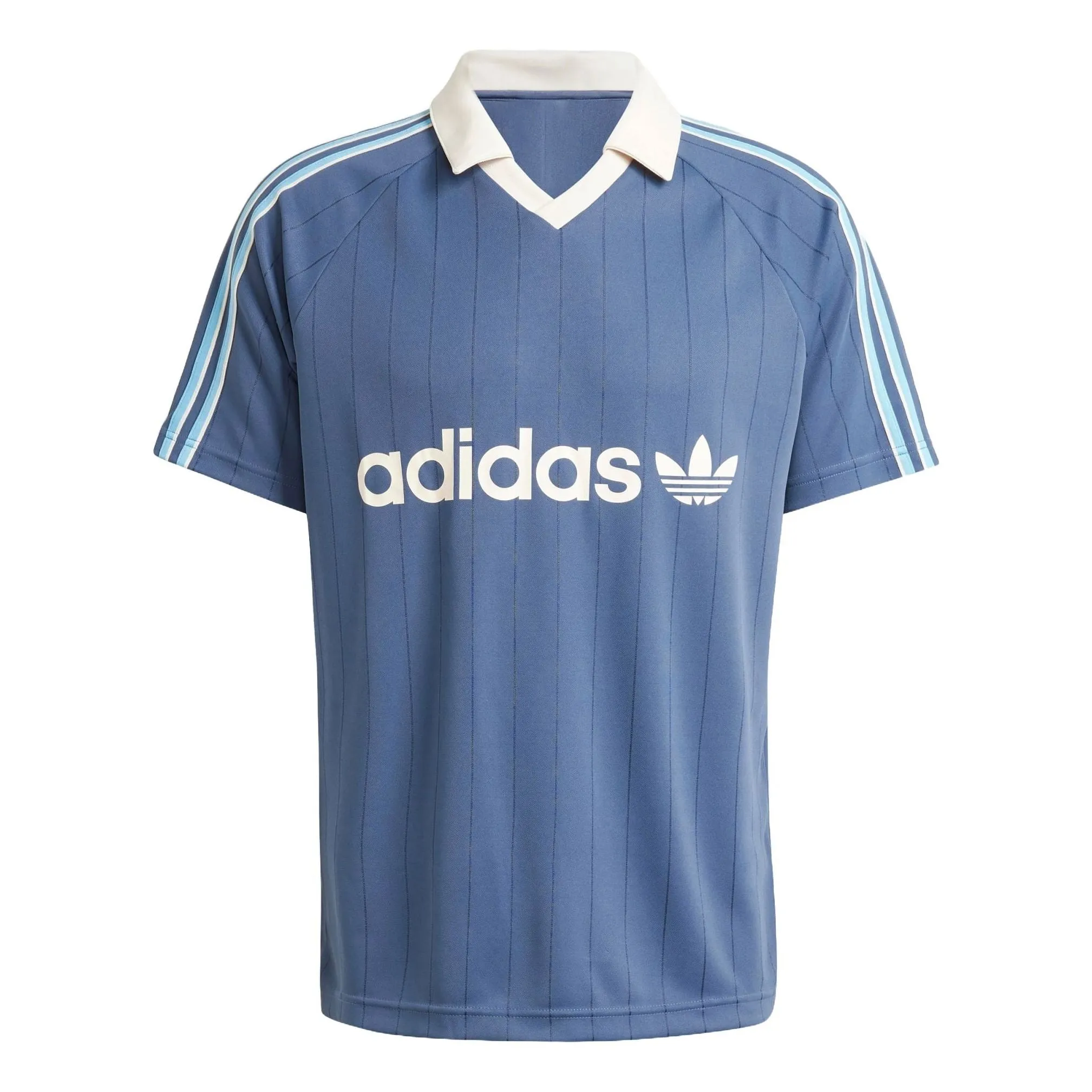 adidas Pinstripe Jersey Asia Sizing 'Blue' IU0199 | Parallel