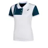(WMNS) ASICS Classic Polo Shirt 'White Blue' 2042A295-100 sold by KicksCrew
