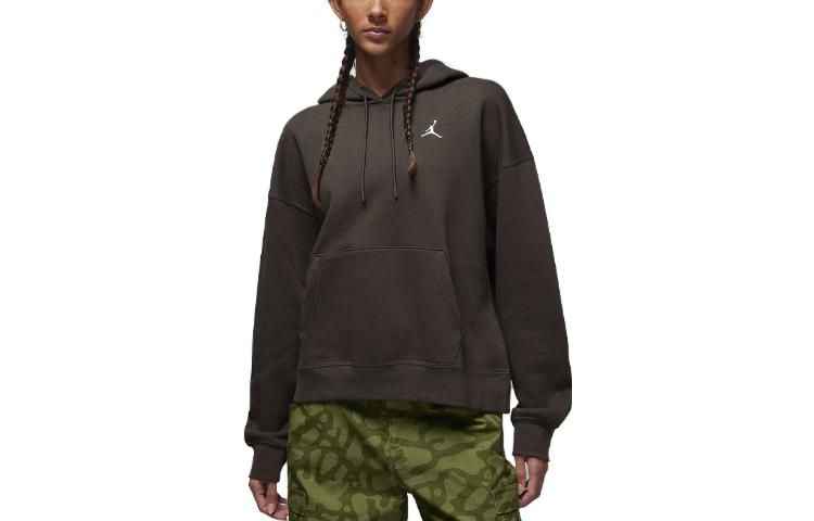 (WMNS) Air Jordan Brooklyn Fleece Hoodie 'Brown' FN4488-220 sold by KicksCrew product image thumbnail 2