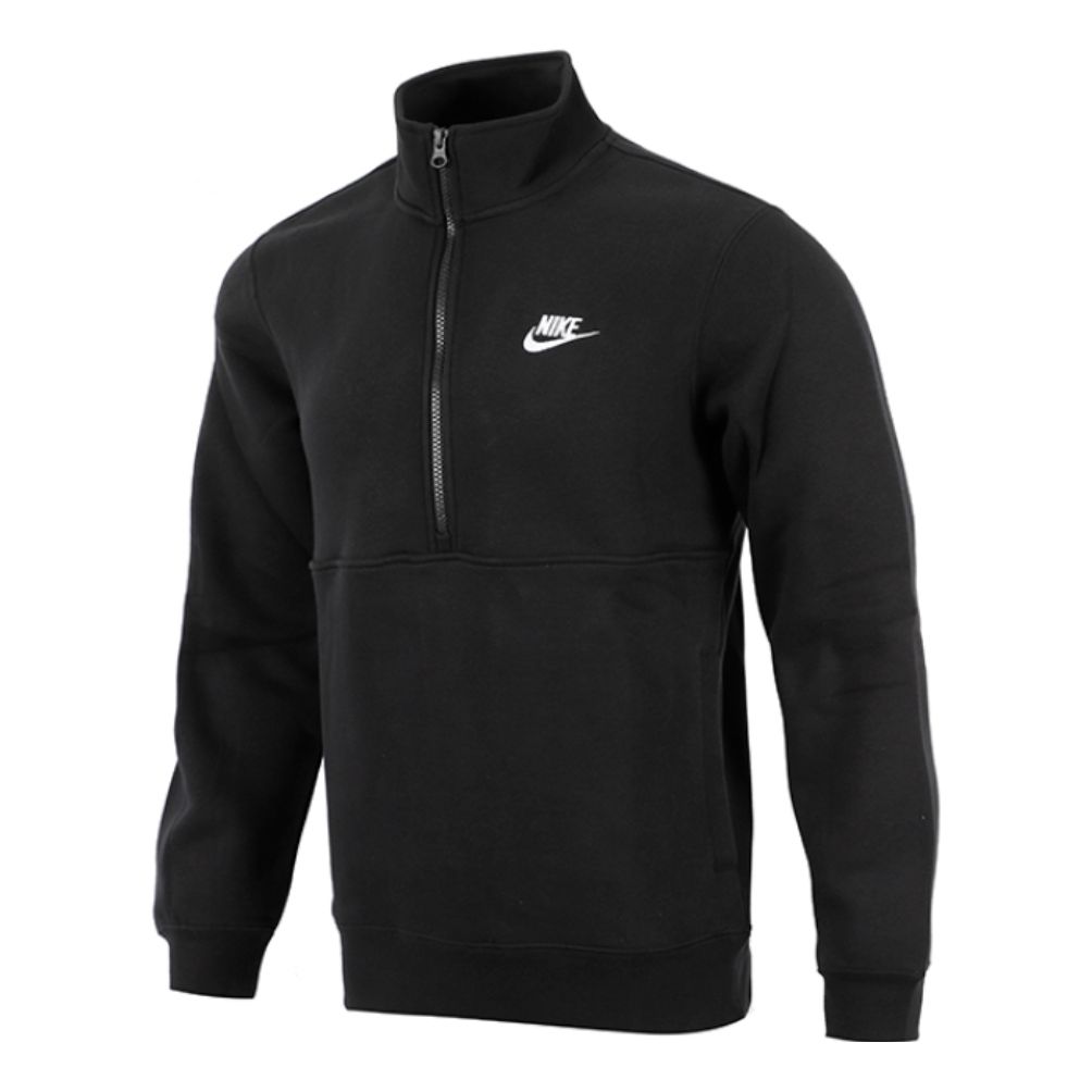 Nike Sportswear Club Half Zip Top 'Black' DD4733-011 sold by KicksCrew