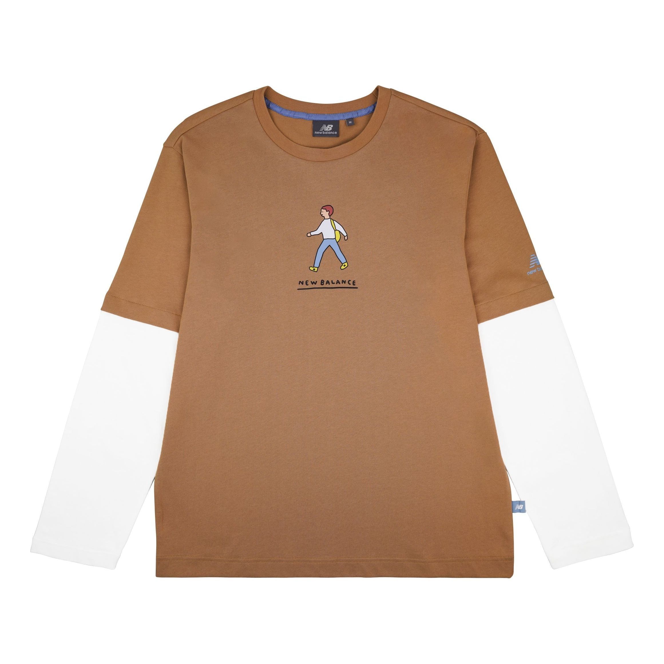 New Balance x Zero Per Zero Colorblock Long Sleeve Tee 'Brown White' NDA47013-BEI sold by KicksCrew