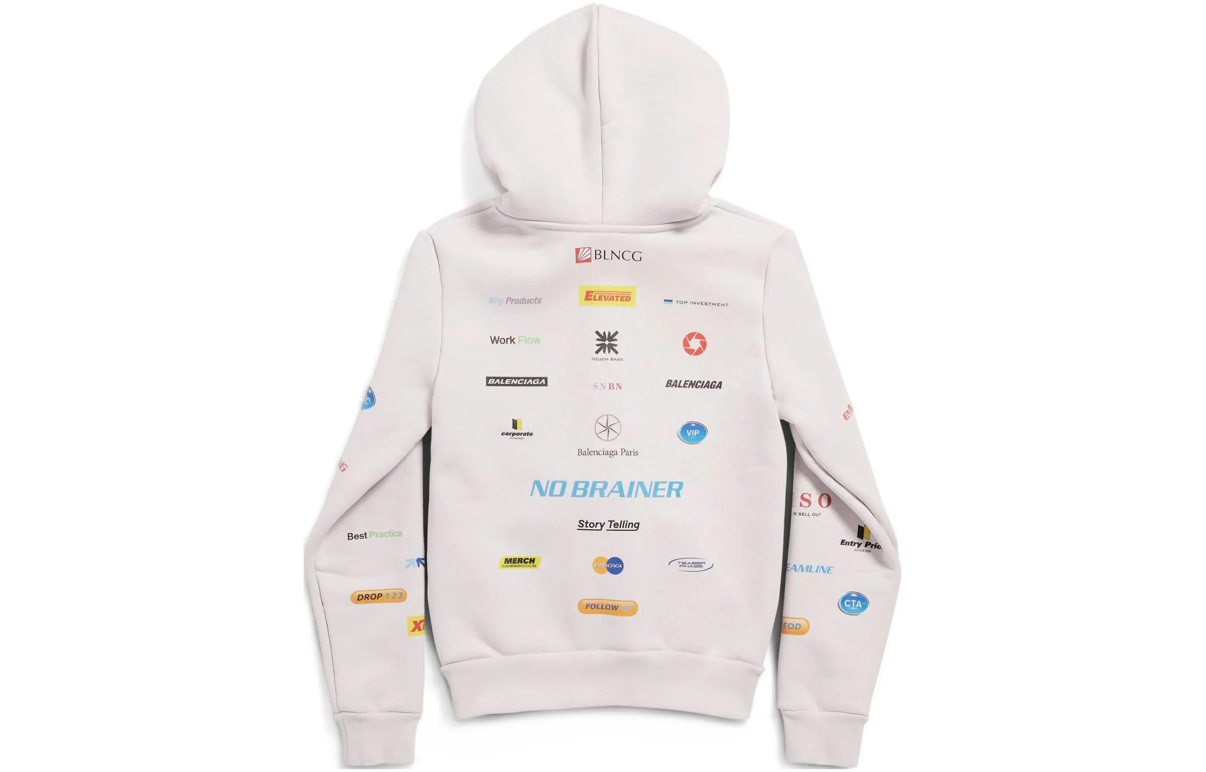 Balenciaga Business English Zip-up Hoodie 'Off White' 788243TQVH69016 sold by KicksCrew product image thumbnail 2