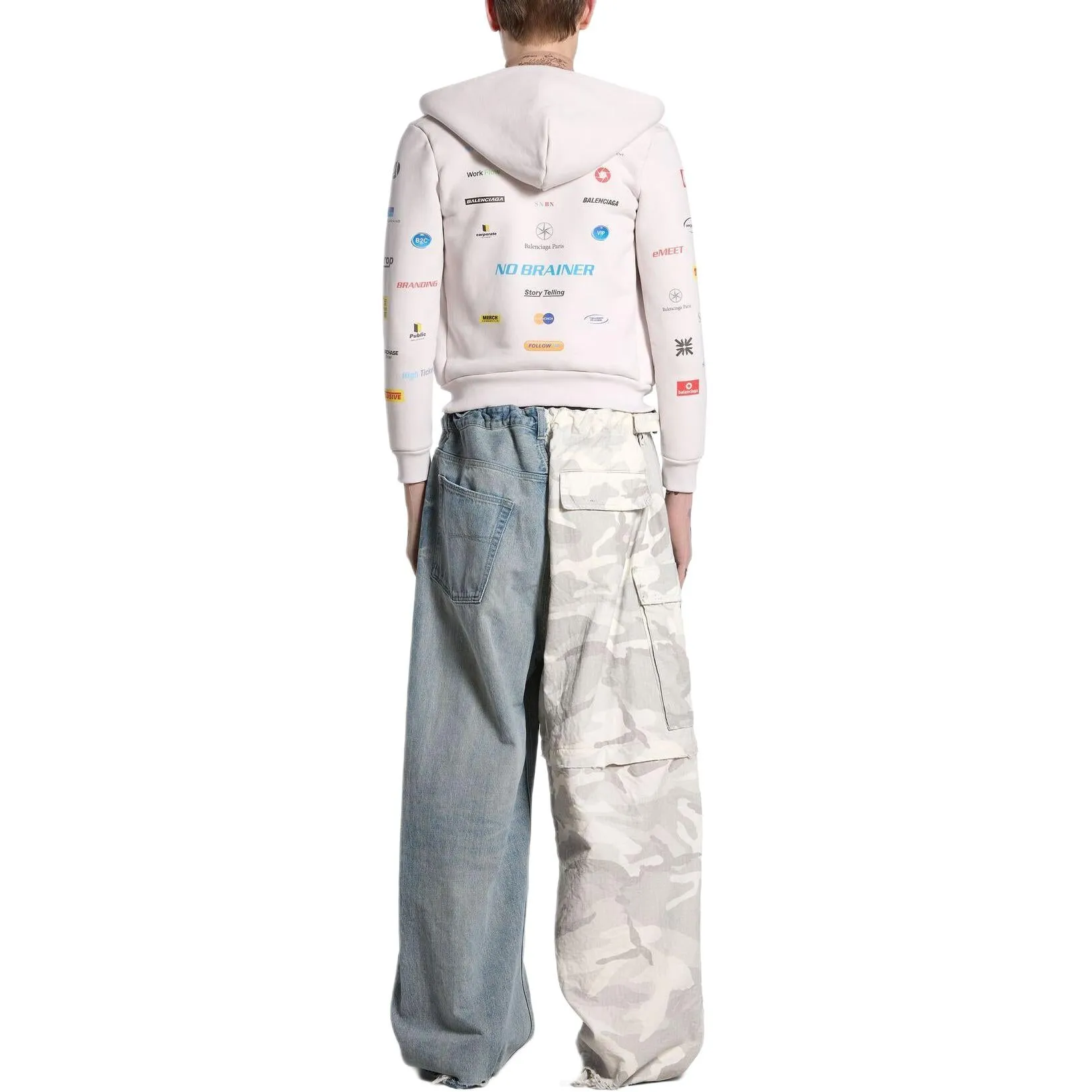 Balenciaga Business English Zip-up Hoodie 'Off White' 788243TQVH69016 sold by KicksCrew product image thumbnail 4