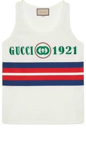 (WMNS) Gucci Cotton Tank Top 'White' 688411-XJD5U-9131 sold by KicksCrew
