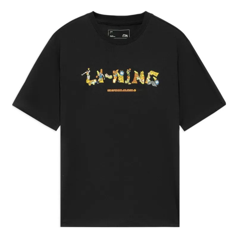 Li-Ning Hoops Graphic T-shirt 'Black' AHSSD65-2 sold by KicksCrew