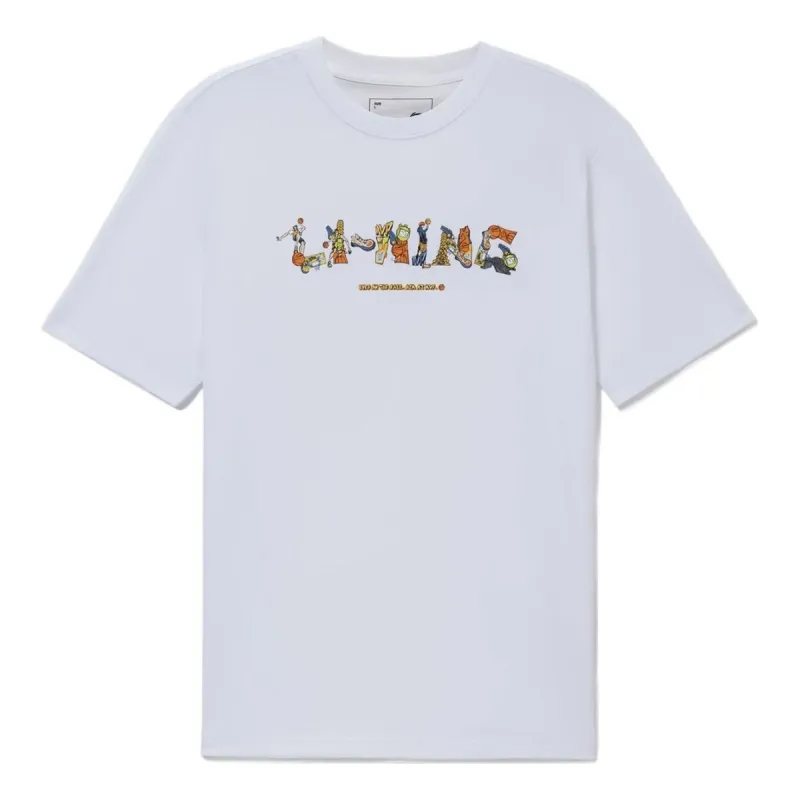 Li-Ning Hoops Graphic T-shirt 'White' AHSSD65-1 sold by KicksCrew