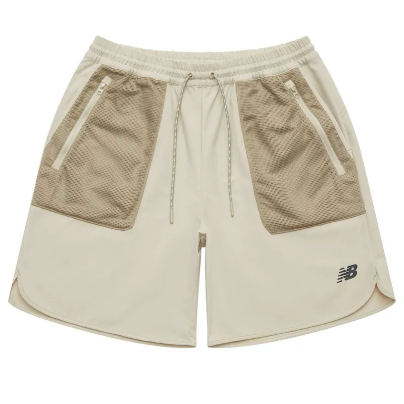 New Balance Woven Short With Mesh Pocket 'Light Brown' NVE24171-LB sold by KicksCrew