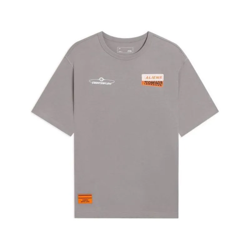 Li-Ning Counterflow Graphic T-shirt 'Taupe' AHSSC41-3 sold by KicksCrew