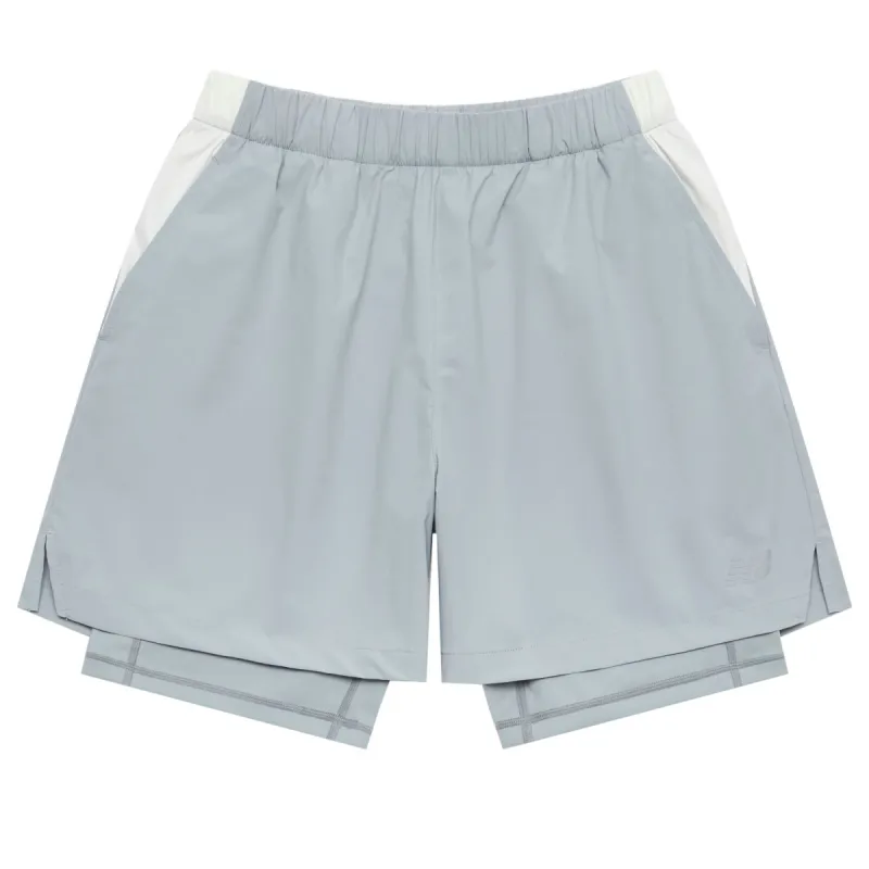 New Balance NB Logo 2 In 1 Short 'Grey' NVE25121-GR sold by KicksCrew