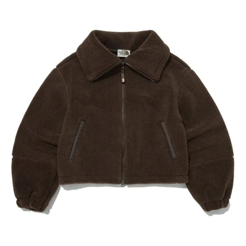 (WMNS) THE NORTH FACE White Label Casual Style Short Jacket 'Brown' NJ4FP80L sold by KicksCrew