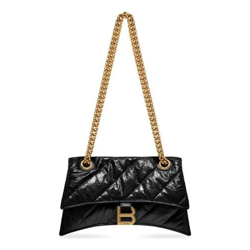 (WMNS) Balenciaga Crush Small Chain Bag Quilted 'Black' 716351210J11000 sold by KicksCrew