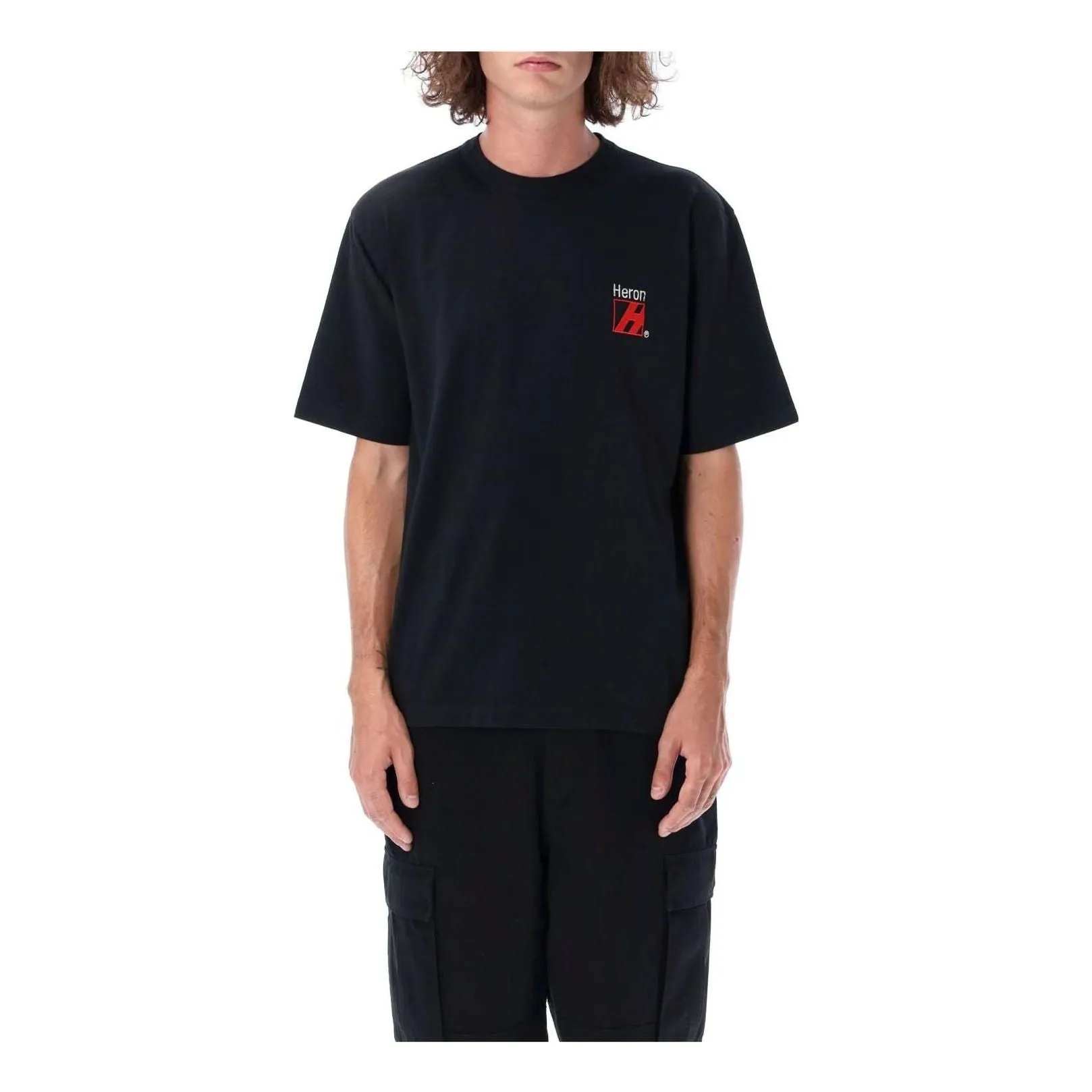 HERON PRESTON FW22 Heron Censored T-shirt 'Black Multicolor' HMAA032F22JER0101084 sold by KicksCrew