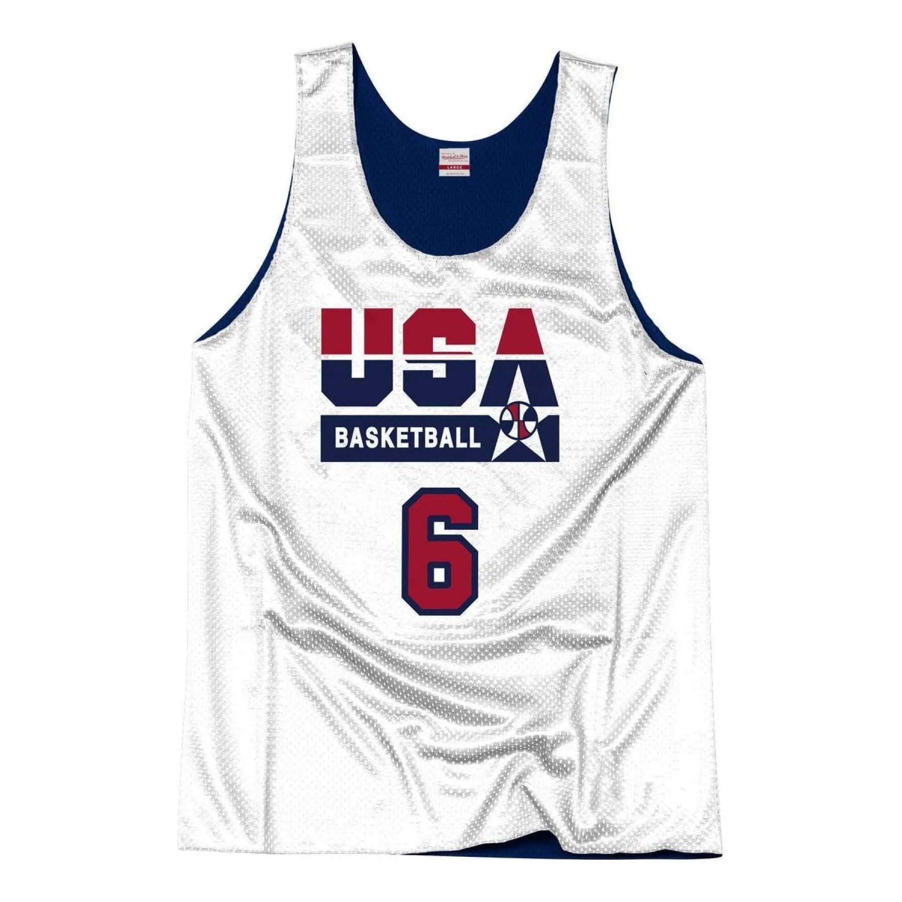 Mitchell & Ness x NBA Reversible Practice Team USA 1992 Jerseys 'Patrick Ewing 6' ARPJGS18433-USANAVY92PEW sold by KicksCrew product image thumbnail 3
