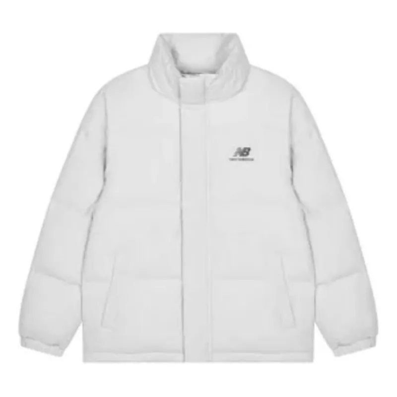 New Balance Essential Logo Puffer Jacket 'White' AMJ23345-GYM sold by KicksCrew