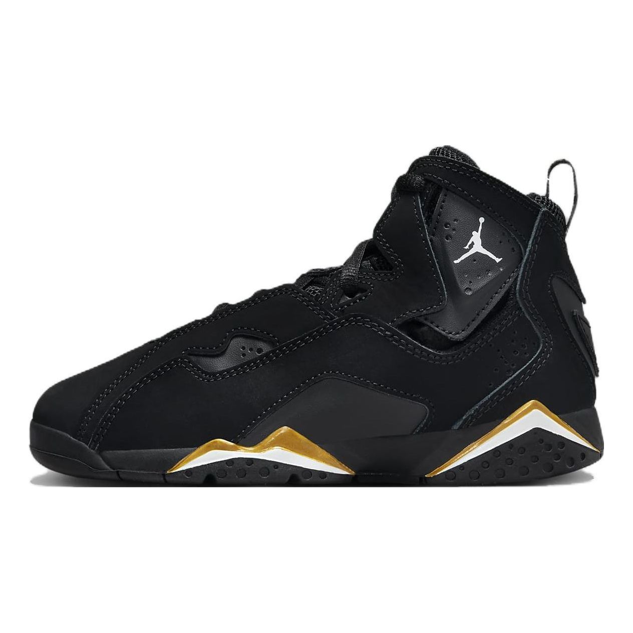 (PS) Air Jordan True Flight 'Black Metallic Gold White' 343796-017 sold by KicksCrew
