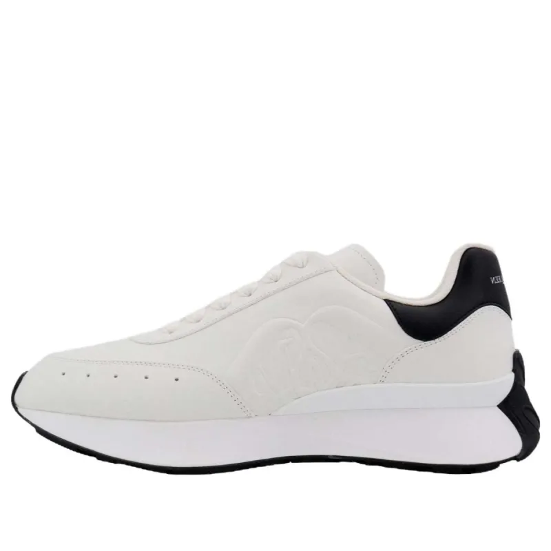 (WMNS) Alexander McQueen Sprint Runner Sneakers 'White Black' 782630WIDN59061 sold by KicksCrew