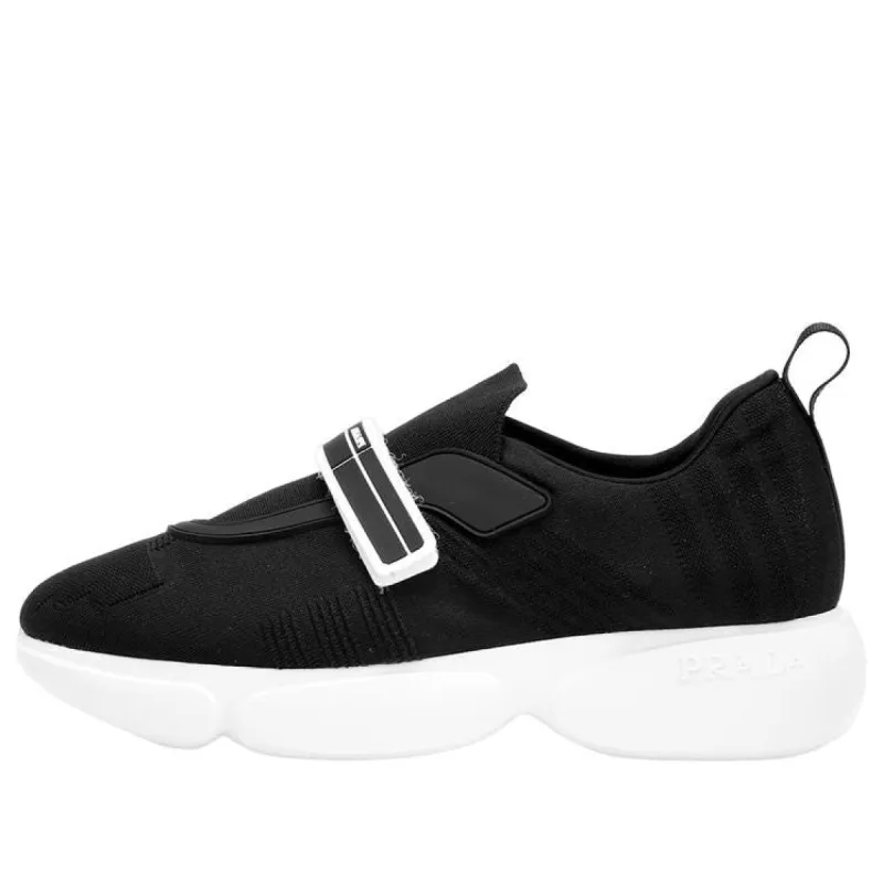 (WMNS) PRADA Cloudbust Rubber and Leather Sneakers 'Black White' 1E6511_3KK6_F0632_F_D040 sold by KicksCrew