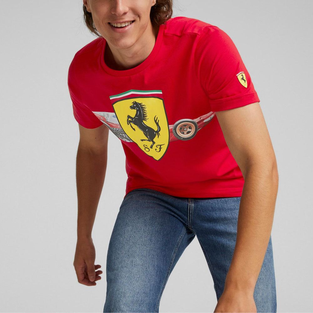 Puma Scuderia Ferrari Shield Tee 'Red' 535851-02 sold by KicksCrew product image thumbnail 4