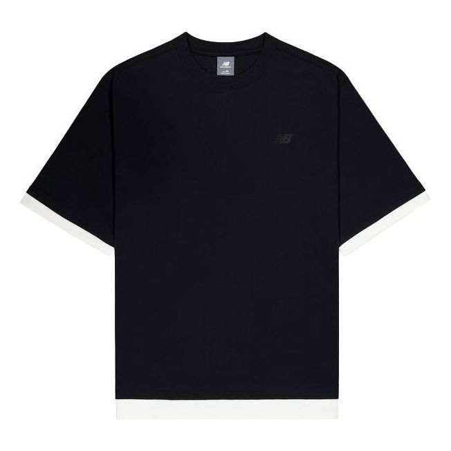 New Balance Small NB Logo Crewneck T-Shirt 'Black' AMT42314-BK sold by KicksCrew