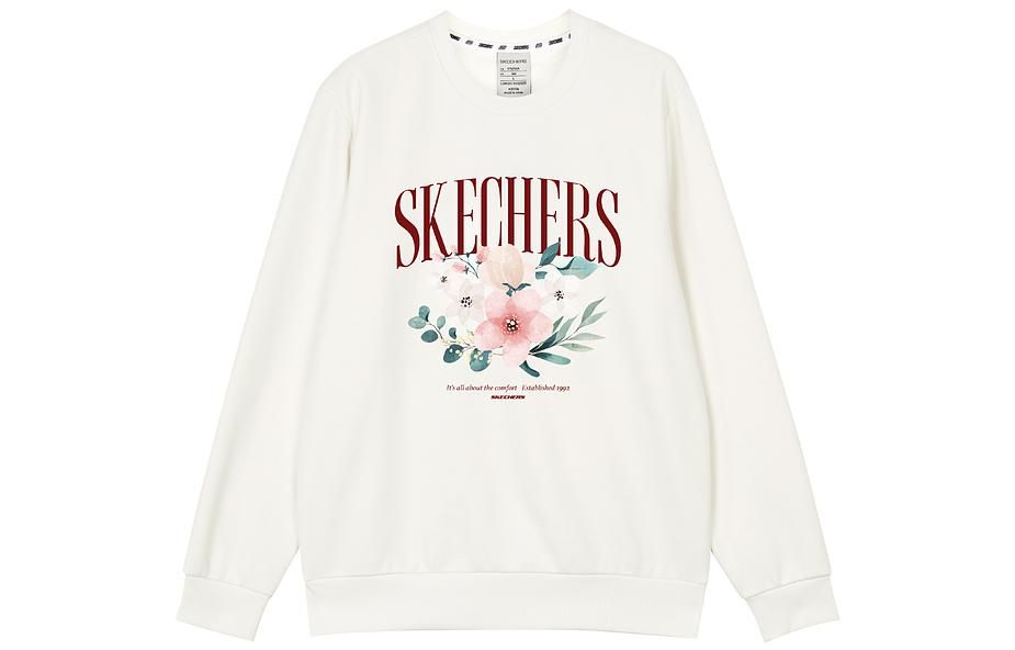 Skechers Flower Graphic Crew Sweater 'Blue White Grey' L422U243 sold by KicksCrew product image thumbnail 2