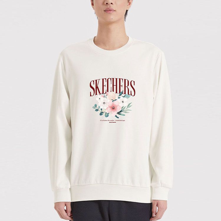 Skechers Flower Graphic Crew Sweater 'Blue White Grey' L422U243 sold by KicksCrew product image thumbnail 4