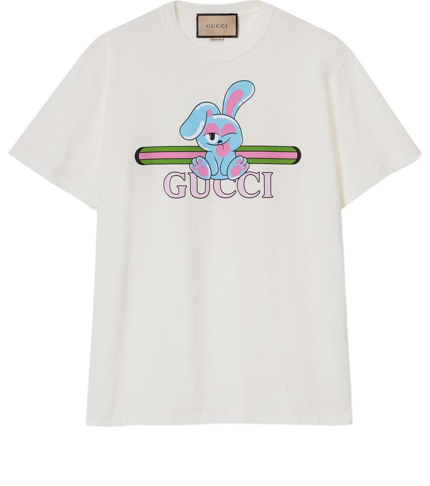 (WMNS) Gucci Cotton Jersey Printed T-Shirt 'Off White' 776596-XJGHQ-9095 sold by KicksCrew