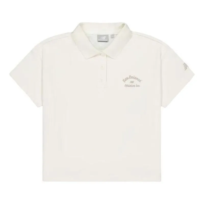 (WMNS) New Balance Athletics Polo Shirt 'Ivory' NFE22252-IV sold by KicksCrew