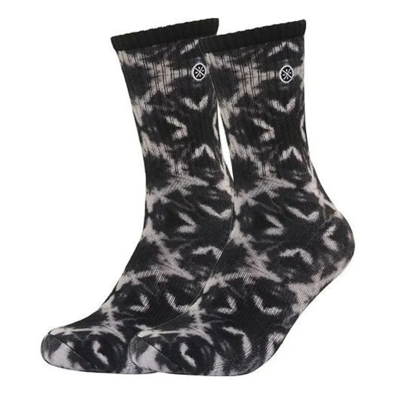 Li-Ning Way Of Wade All-Over Print Basketball Socks 'Black Multi' AWLS149-1 sold by KicksCrew