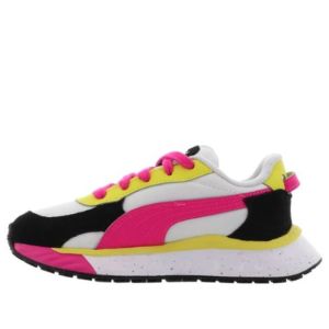 (PS) Puma Wild Rider 'Rollin' - Pink Glow Yellow' 384443-01 sold by KicksCrew
