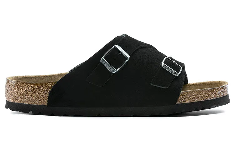 Birkenstock Zrich Soft Footbed Suede Leather Narrow Fit Sandals 'Black' 1009529 sold by KicksCrew product image thumbnail 2