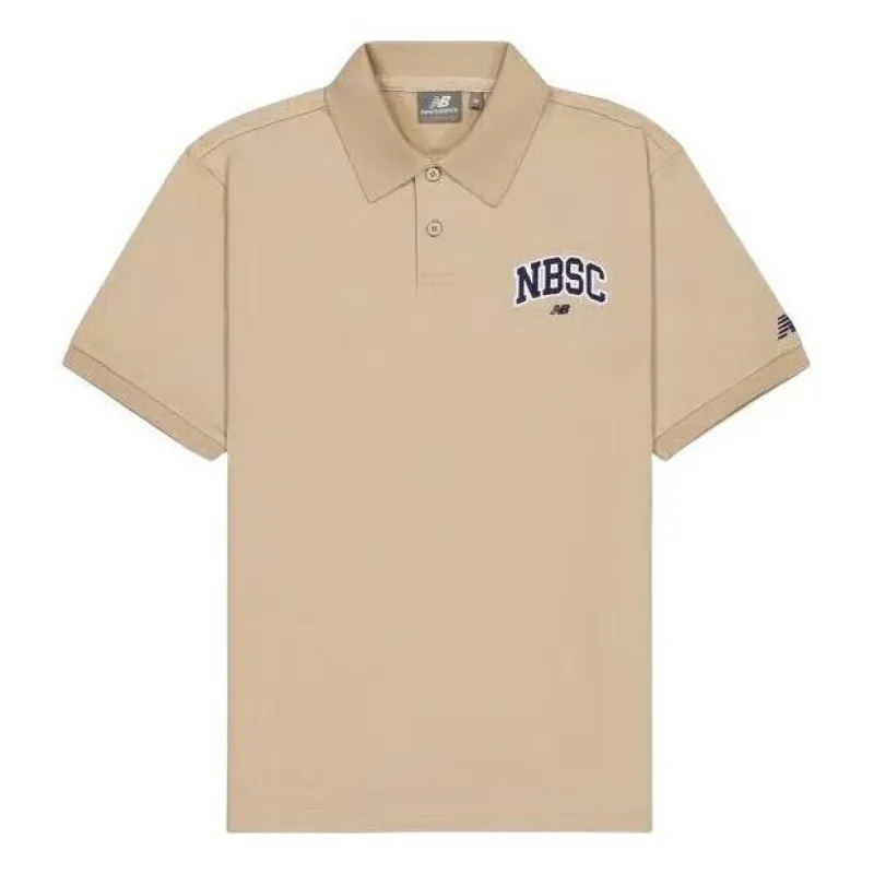 New Balance Small NBSC Polo Shirt 'Tan' NFE22011-DB sold by KicksCrew