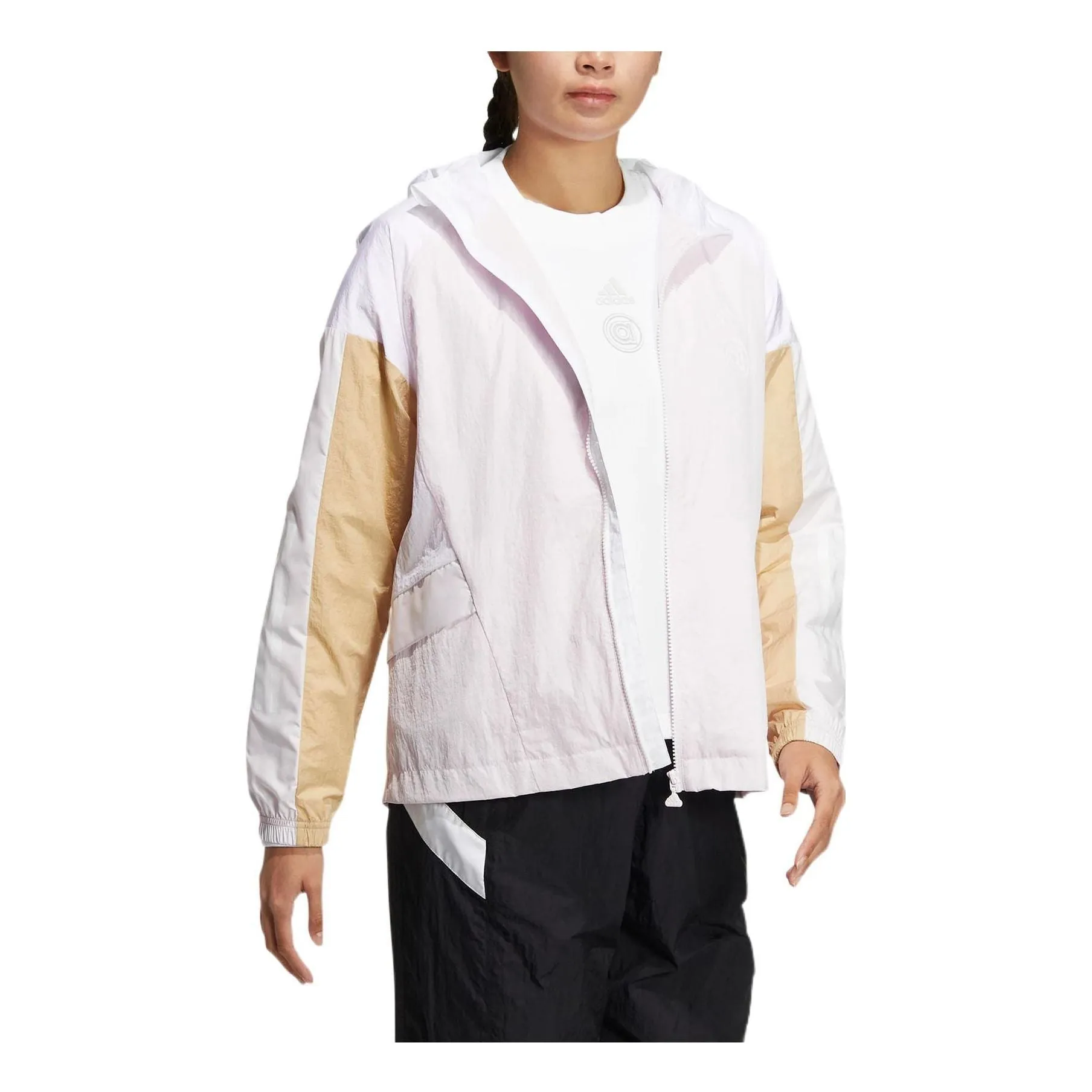 (WMNS) adidas Hooded Jacket Asia Sizing 'Whtie' HM5277 sold by KicksCrew product image thumbnail 3