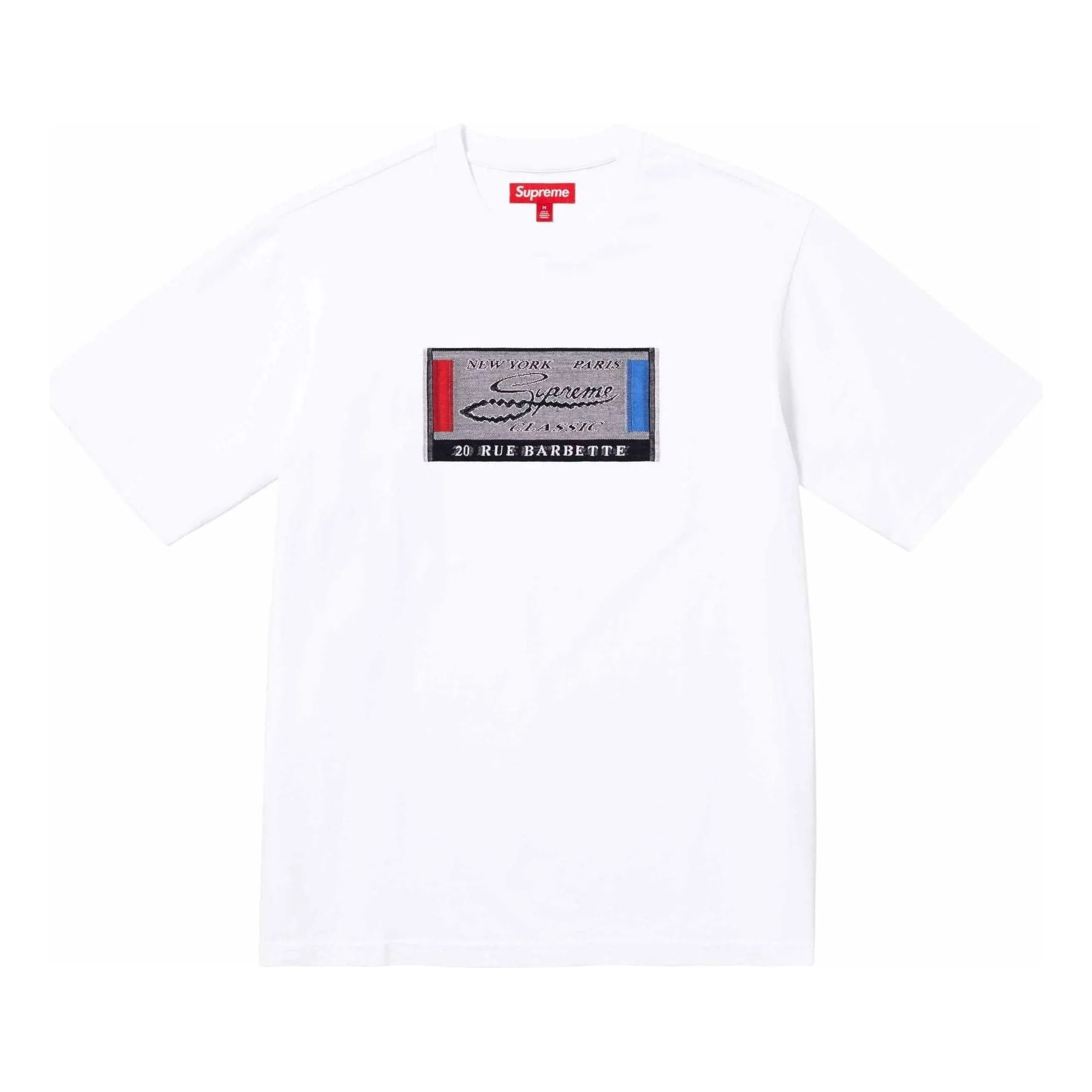 Supreme Intarsia Label T-Shirt 'White Black' SUP-SS24-283 sold by KicksCrew